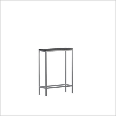NewYork steel Stehtisch 80 x 30 schwarz schraeg